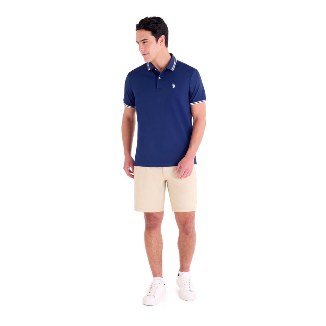 Chemise U.S. Polo Assn. Azul Marino con Detalles Blancos Para Hombre