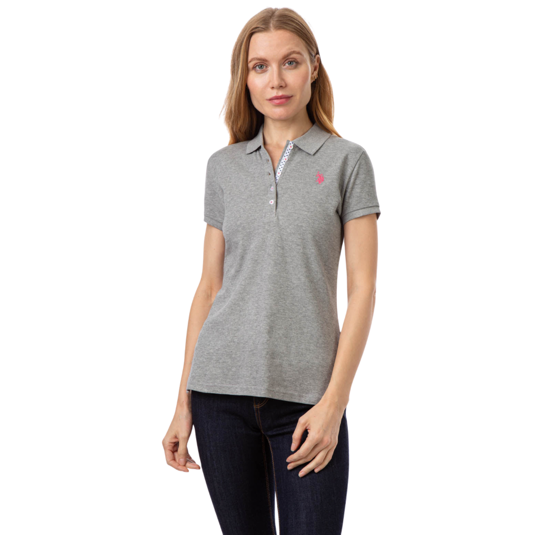 Chemise Polo Gris Para Mujer