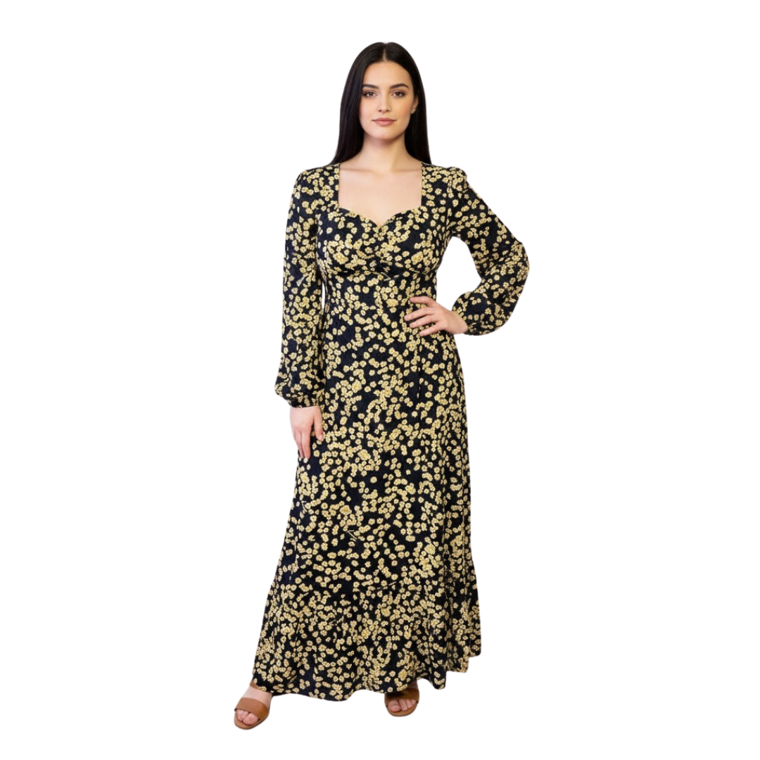 Vestido Tommy Hilfiger Largo Floral Para Mujer