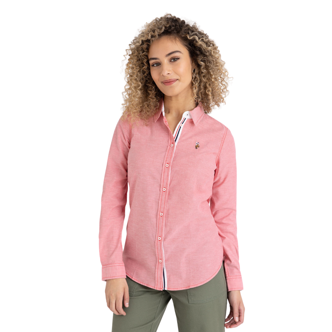 Camisa Polo Manga Larga Para Mujer