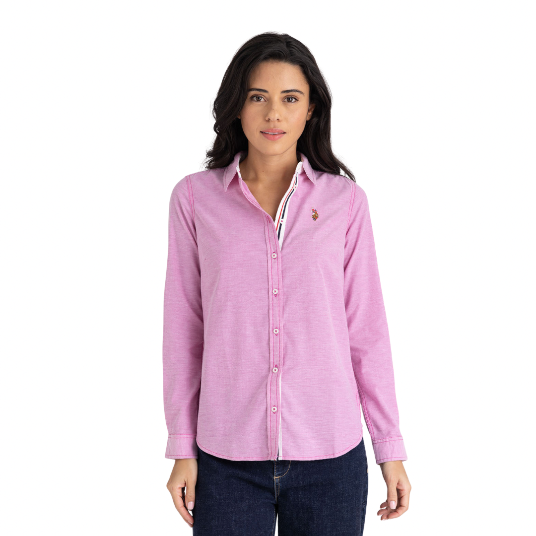 Camisa Polo Manga Larga Para Mujer