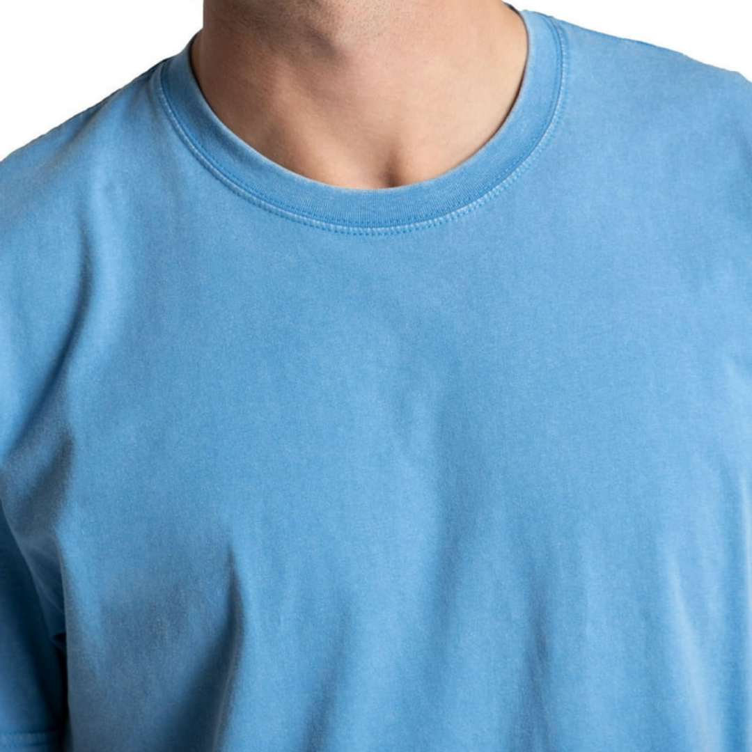 Franela Fruit of the Loom Garment Dyed Azul Favorito Para Hombr