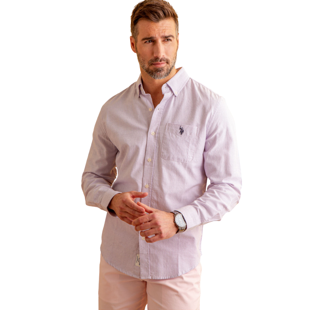 Camisa Polo Manga Larga Para Hombre