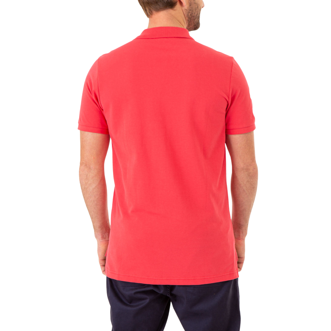 Chemise Polo Rojo Coral Para Hombre
