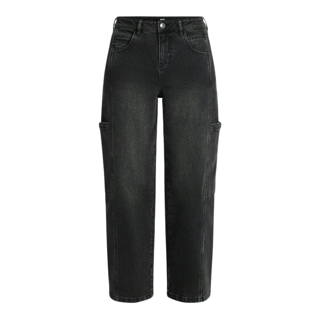 Jeans Vaqueros Rectos Estilo Skater Negro Deslavado Madden NYC