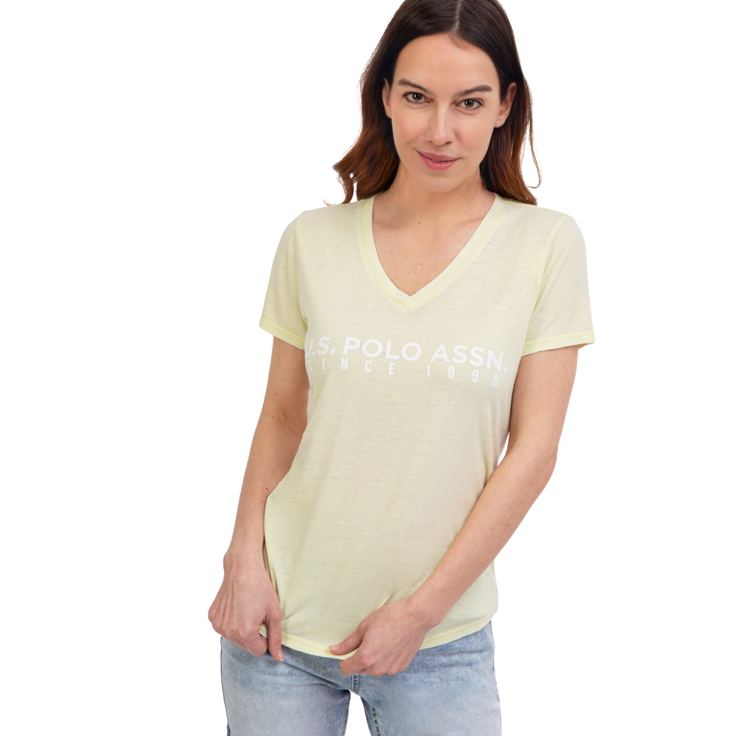 Franela Polo Burnout Amarilla Para Mujer