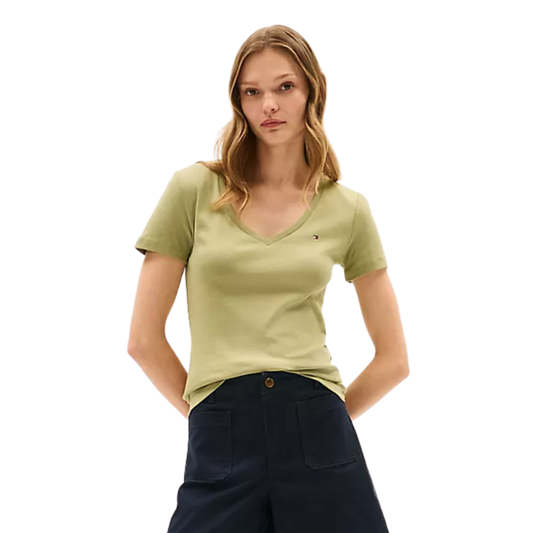 Franela Tommy Hilfiger Verde Militar Para Mujer
