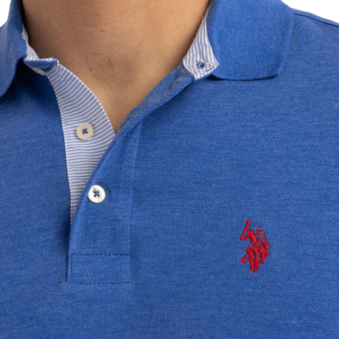 Chemise Polo Azul Intenso Para Hombre