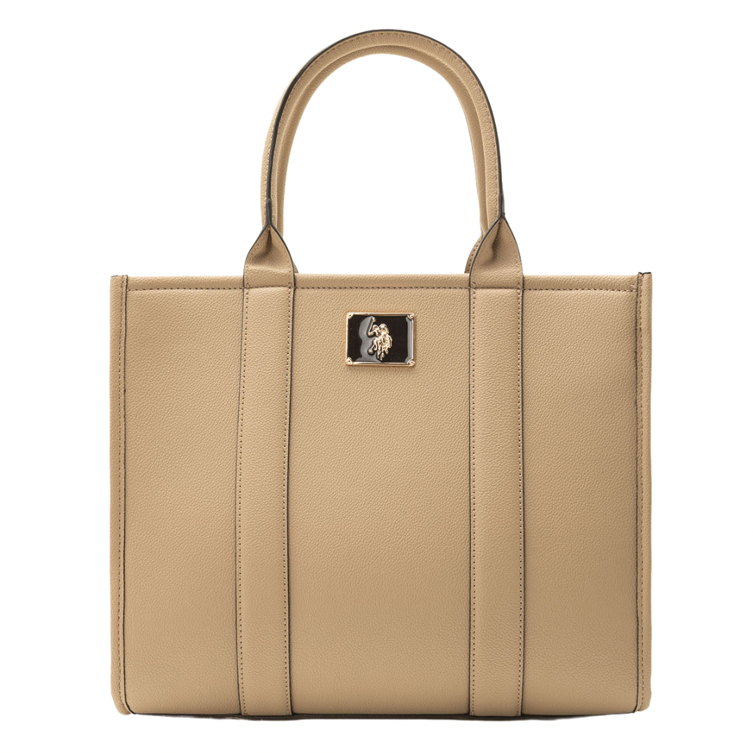 Cartera Polo Color Taupe Con Correa Cruzada