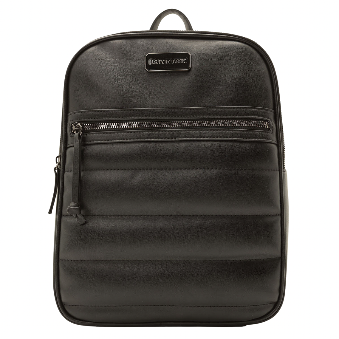 Bolso Polo Negro Grande Acolchado De Channel