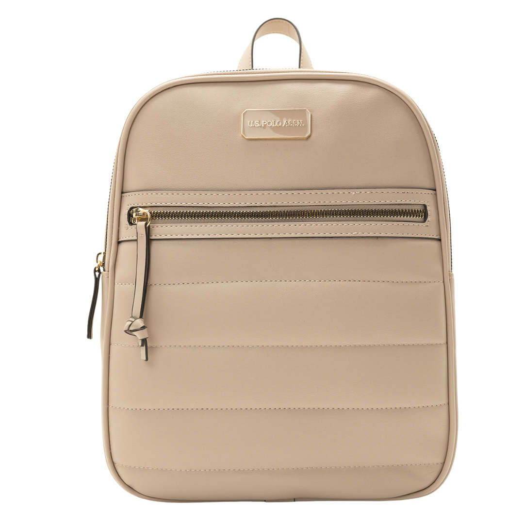 Bolso Polo Beige Grande Acolchado De Channel