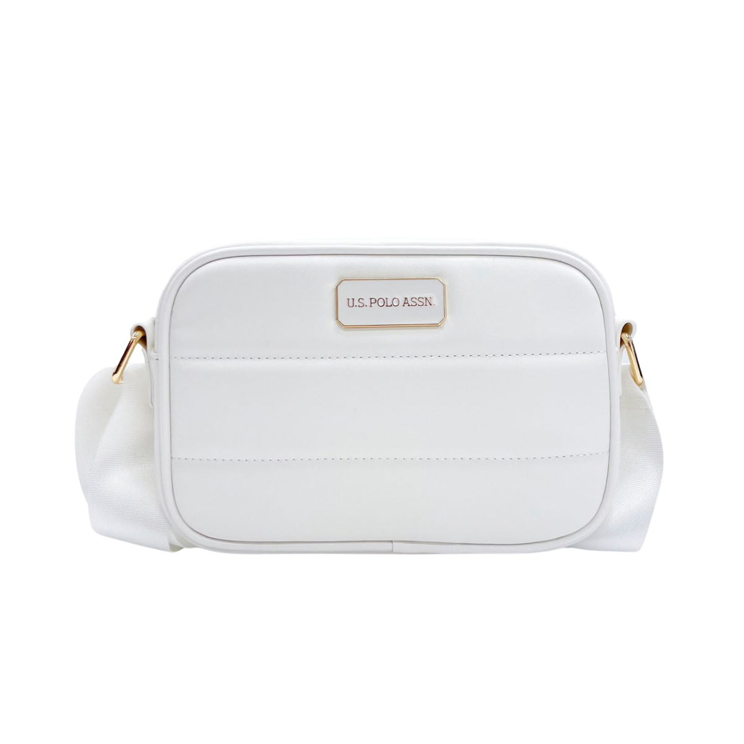 Crossbody Polo Blanco Acolchado De Channel