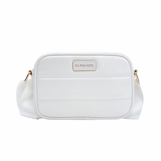 Crossbody Polo Blanco Acolchado De Channel