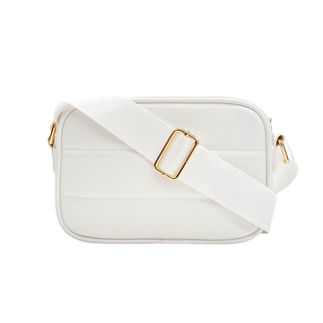 Crossbody Polo Blanco Acolchado De Channel