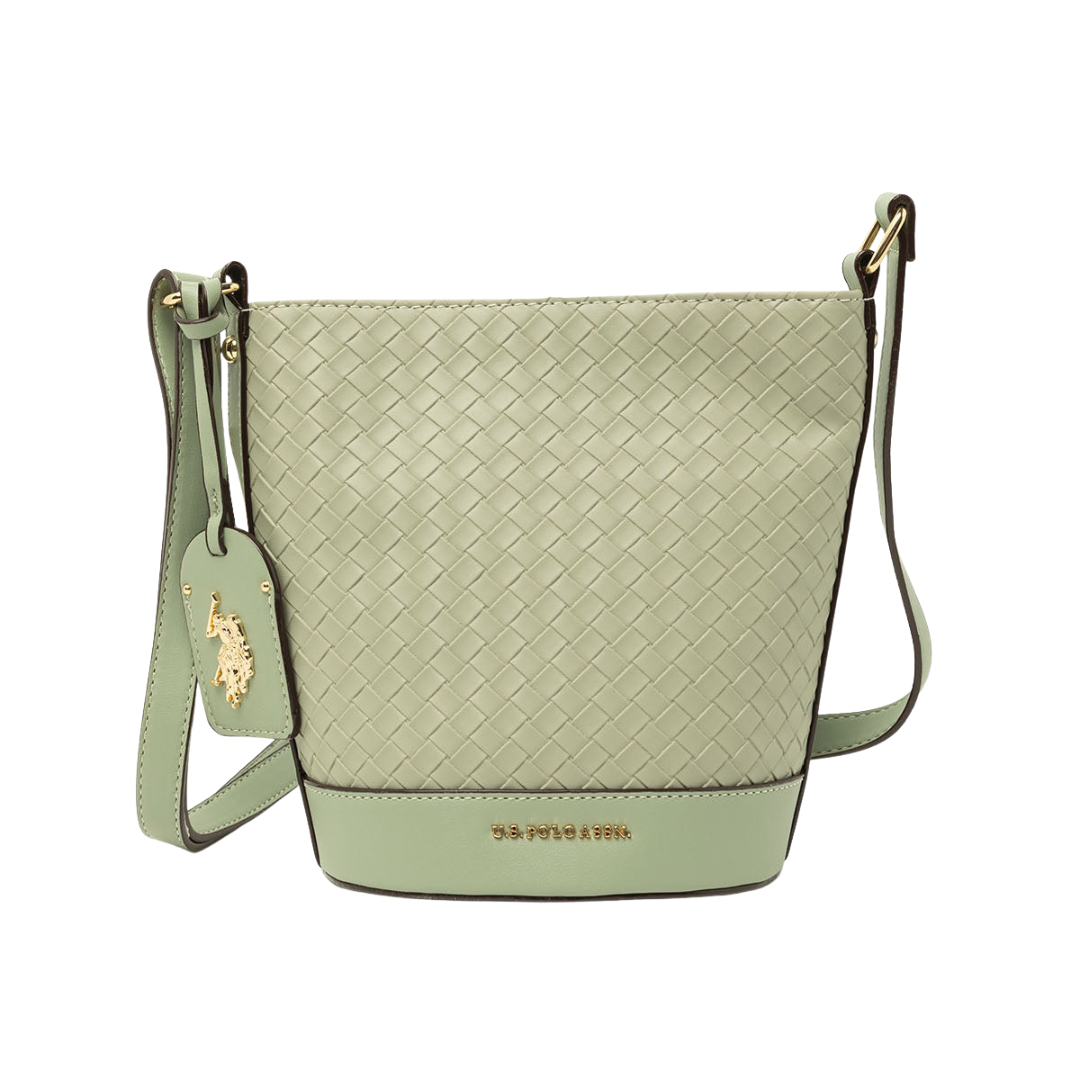 Bolso Polo Cruzado Tejido Color Salvia