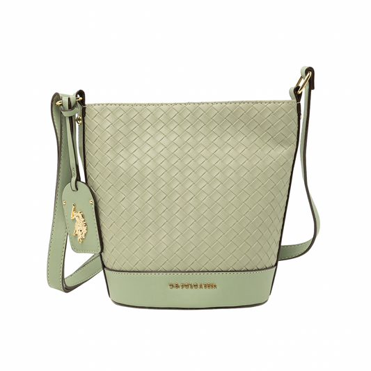 Bolso Polo Cruzado Tejido Color Salvia