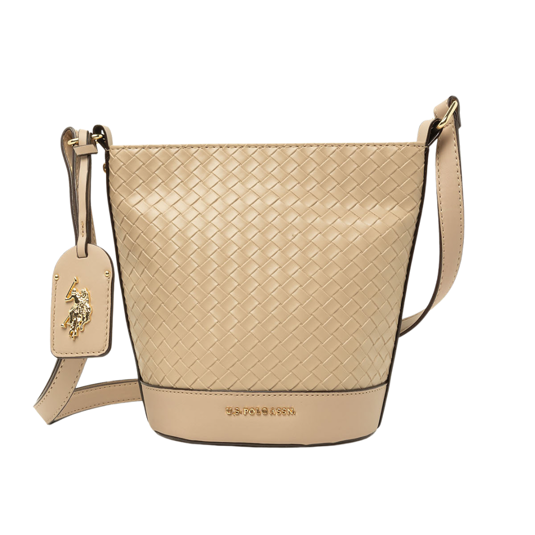 Bolso Polo Cruzado Tejido Color Arena