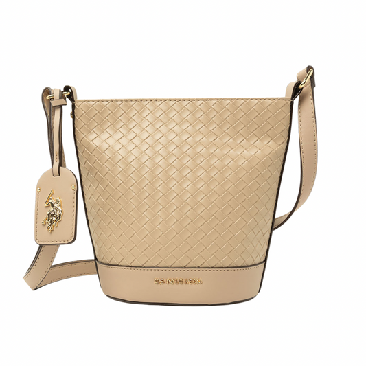 Bolso Polo Cruzado Tejido Color Arena