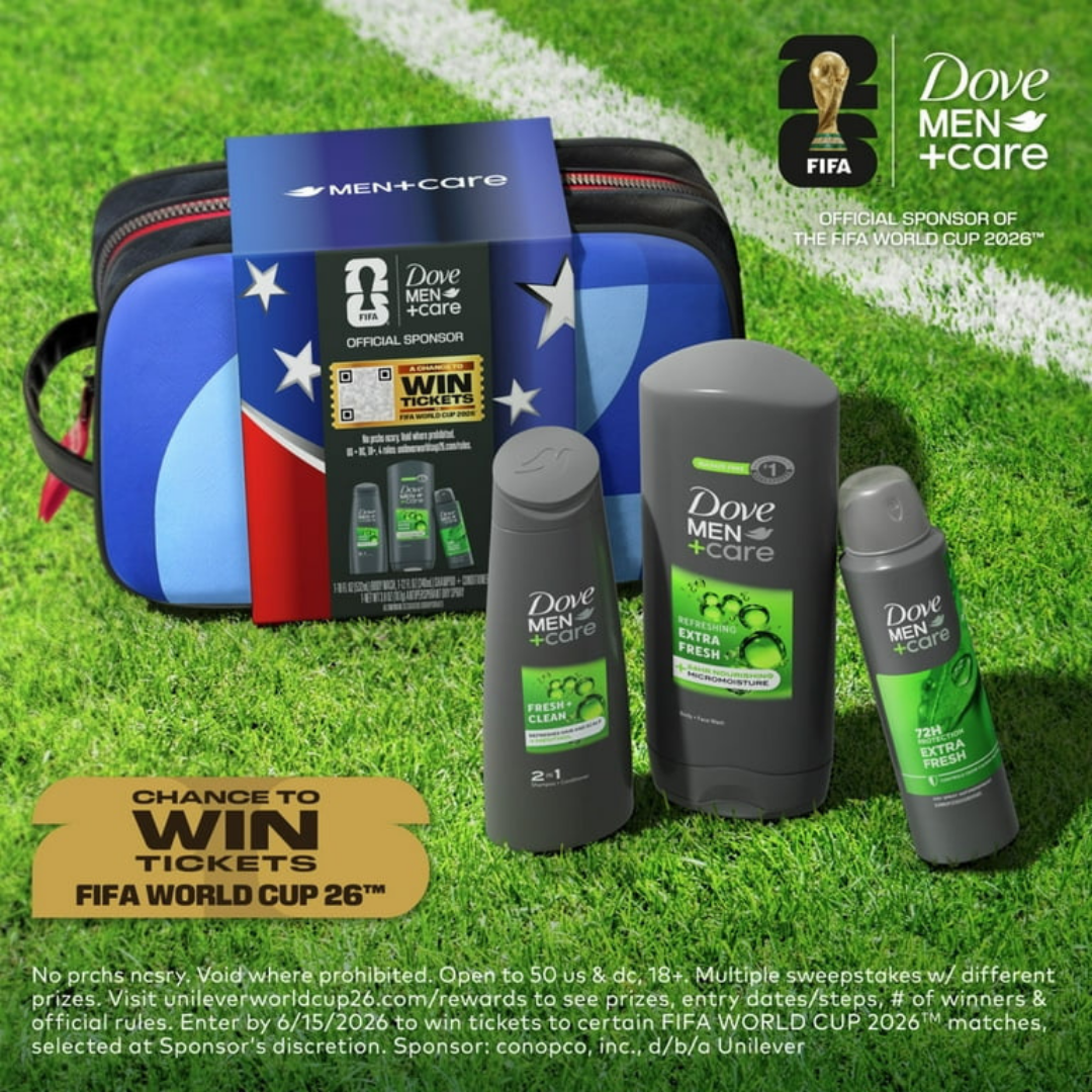 Set de Regalo Dove Men+Care: Edición Especial Fútbol Extra Fresh (3 Piezas + Neceser)