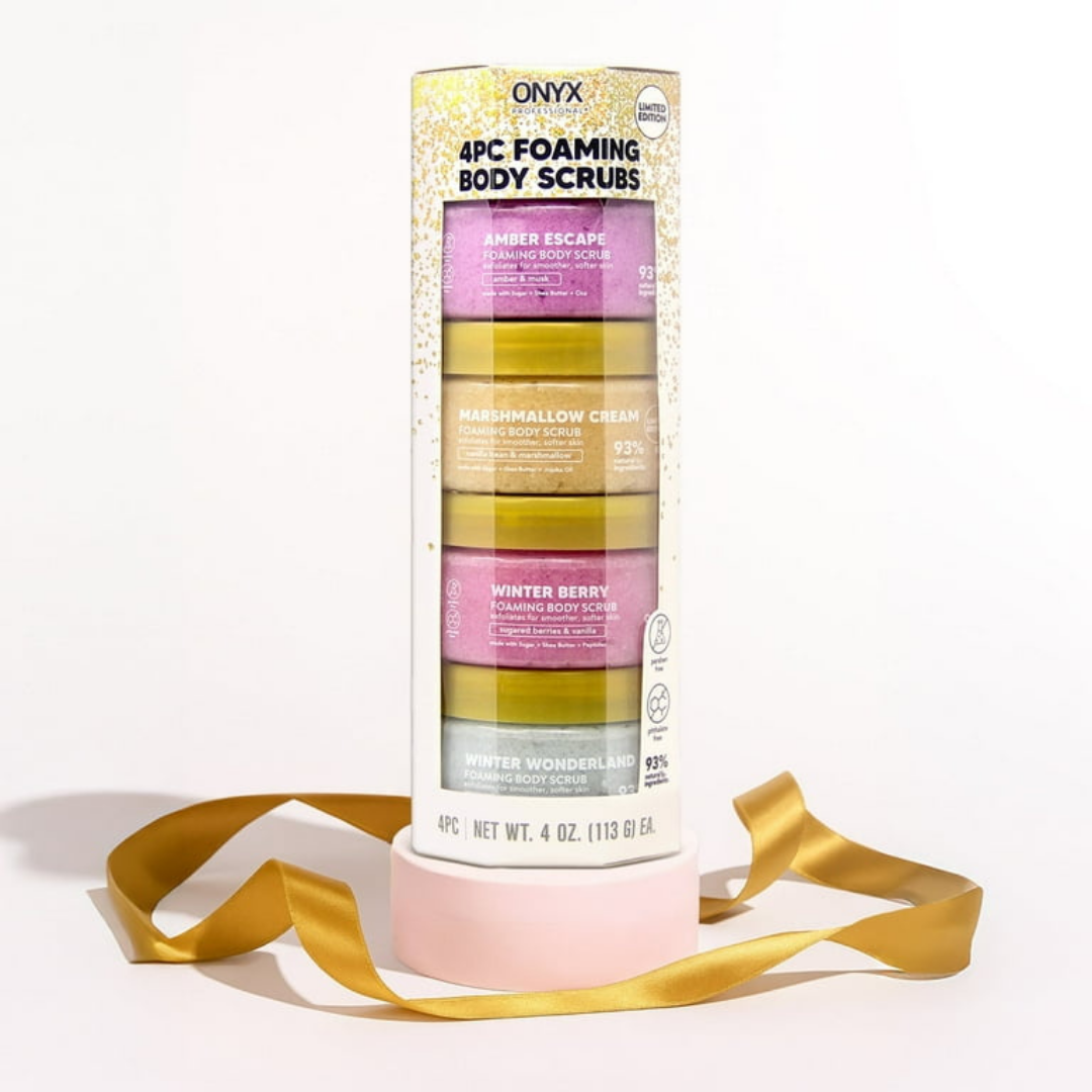 Set de 4 Exfoliantes Corporales Espumosos Onyx Professional