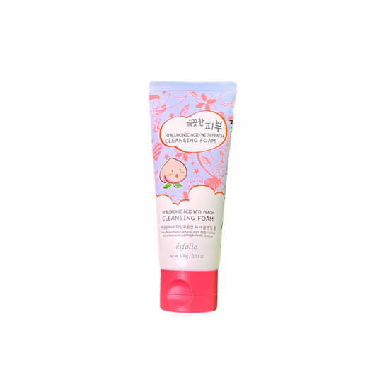 Esfolio Hyaluronic Acid with Peach Cleansing Foam 100g / Espuma Limpiadora con Ácido Hialurónico y Durazno